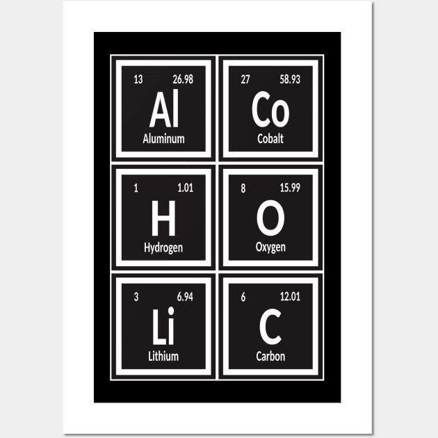Alcoholic | Periodic Table Wall Art by Maozva-DSGN